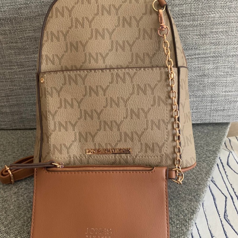 Jones New York Backpack & Attached Coin Purse